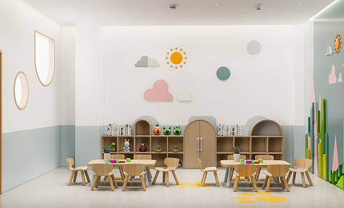 Modern Kindergarten Classroom 3d model