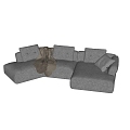 Cassina modern Italian simple fabric sand 3d model