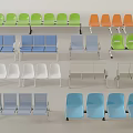 Colorful Public Chairs Collection With Green Orange Blue White Gray Seats And Various Styles