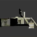 Unfinished Construction Building Interior With Brick Walls Concrete Structures And Exposed Window Frames