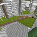 Urban Residential Complex With High Rise Buildings And Landscaped Green Spaces