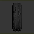 3D Rendered Car Tire With Detailed Tread Pattern Isolated On Gray Background