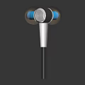 Modern In ear Wired Headphones With Blue LED Light And Ergonomic Design