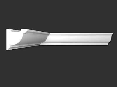 White Decorative Cornice Molding Architectural Building Component For Interior Design 3d model
