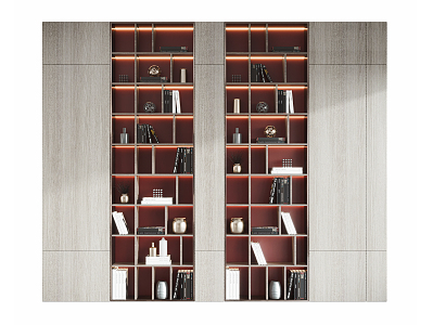 Modern bookcase 3d model