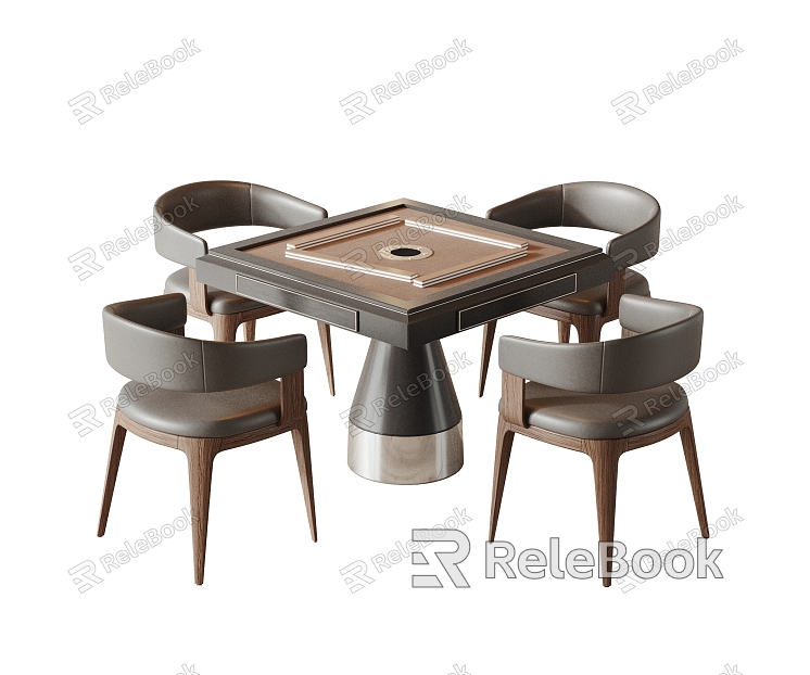 Modern Mahjong Table and Chair model