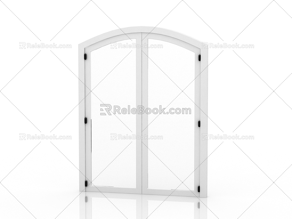 Modern windows and doors casement window 3d model