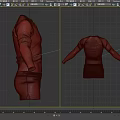 Dark Colored Fitted Long Sleeve Top And Shorts Sportswear Outfit Set