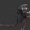 Realistic Engine Realistic Machine Mechanical Equipment Engine Parts 3d model