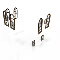 Arched Household Windows In Various Sizes For Home Decoration And Classic Design