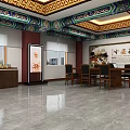Cultural Art Exhibition Hall Featuring Traditional Chinese Medicine Culture Chinese Medicinal Herbs And Traditional Decorations