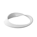 Modern Abstract White Circular Sculpture With Smooth Surface And Continuous Form