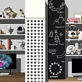 Creative Kids Desk Setup With Toys Bookshelf Chalkboard And Computer