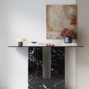 Modern Entrance Cabinet Italian Side Cabinet Modern Italian Decorative Cabinet Italian Short Cabinet Decorative Cabinet Decorative Painting Floor Lamp Modern Italian Decoration Combination 3d model