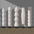 modern floor lamp cream floor lamp 3d model