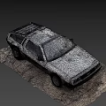 Vintage DeLorean Car Parked On Urban Pavement With Classic Design