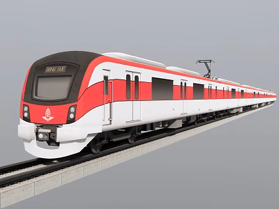 subway train high-speed rail 3d model
