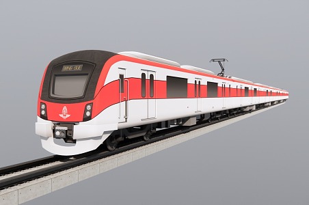 subway train high-speed rail 3d model