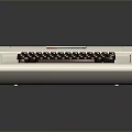 Retro MicroProse Vintage Typewriter With White Body And Black Keyboard