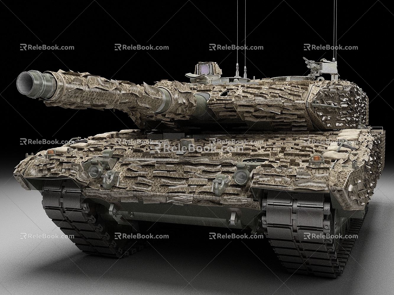 German Tank Leopard 2a4 Modern Main Battle Tank 3d model