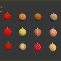 Red And Gold Christmas Decorative Balls For Furniture Decoration With Various Patterns