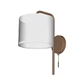 Modern Elegant Wall Lamp With White Fabric Lampshade And Gold Metal Bracket For Home Decor