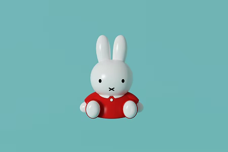 toy doll cute rabbit 3d model