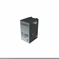 Gray Industrial Equipment With Transparent Panel Ventilation Grilles And Control Knob