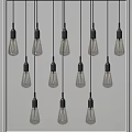 Vintage Pendant Lights With Black Sockets And Clear Filament Bulbs For Modern Interior Design