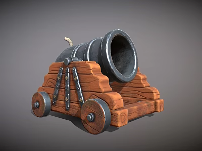 Modern Cannon Battery 3d model