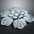 Silver Flower Shaped Metal Decorative Household Item For Interior Decoration