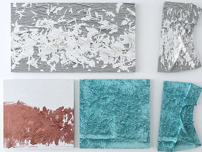 Modern Textured Wall Decor In Various Colors For Home Interior Decoration 3d model