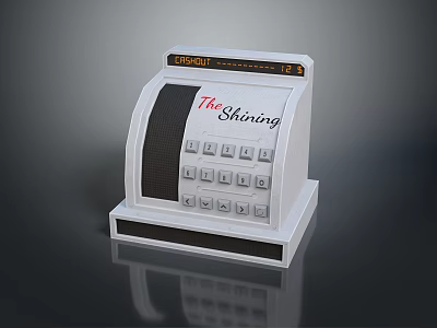 Sharp Commercial Electronic Cash Register With Keypad And Display Screen For Retail Use 3d model
