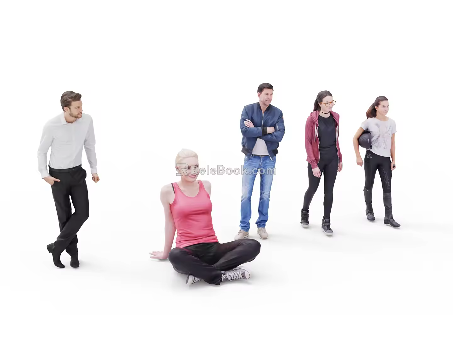 Many characters 3d model