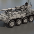 Armored Vehicle Stryker Armored Transport Vehicle Armored Carrier Launcher Light Infantry Fighting Vehicle Low Face Number Low Model Simple Model Game Sub-era Movie and TV Level 3d model