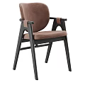 Modern Single Accent Chair With Wooden Frame Armrests And Beige Brown Gray Upholstery