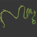 Artistic Golden Mythical Character With Curved Branched Serpent Creature Sculpture Design