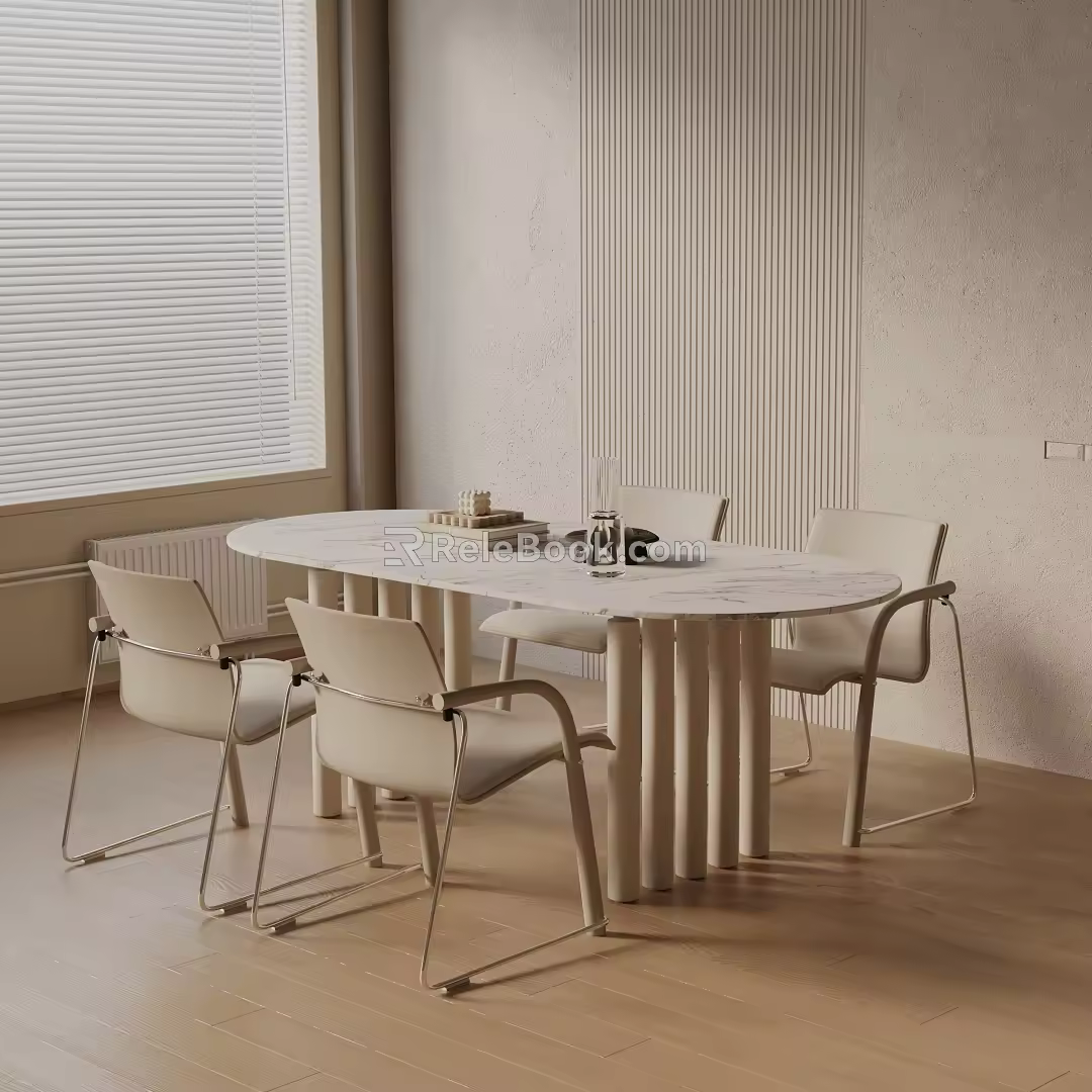 Modern table combination 3d model