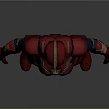 Detailed Female Superhero 3D Model With Red Blue Costume And Standing Pose
