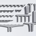 Modern Viaduct Composite Viaduct Bridge Pier High-speed Railway Pier Viaduct Column Small Box Girder Continuous Girder 3d model