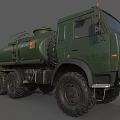 Green Heavy Duty Multi Wheel Tanker Truck With Trailer For Fuel Transportation