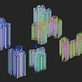 Modern High Rise Residential Buildings With Multiple Units And Blue Sky Background