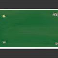 Green Wall Hanging With White Frame And Small Decorative Patterns Like Stars Rainbow Apple