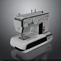White Electric Sewing Machine With Control Dials And Stitching Functions For DIY Projects 3d model