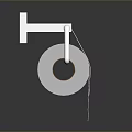 Modern Metal Toilet Paper Holder With White Roll And Chrome Finish