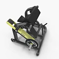 Professional Leg Press Fitness Equipment With Black Frame And Yellow Components For Gym Training