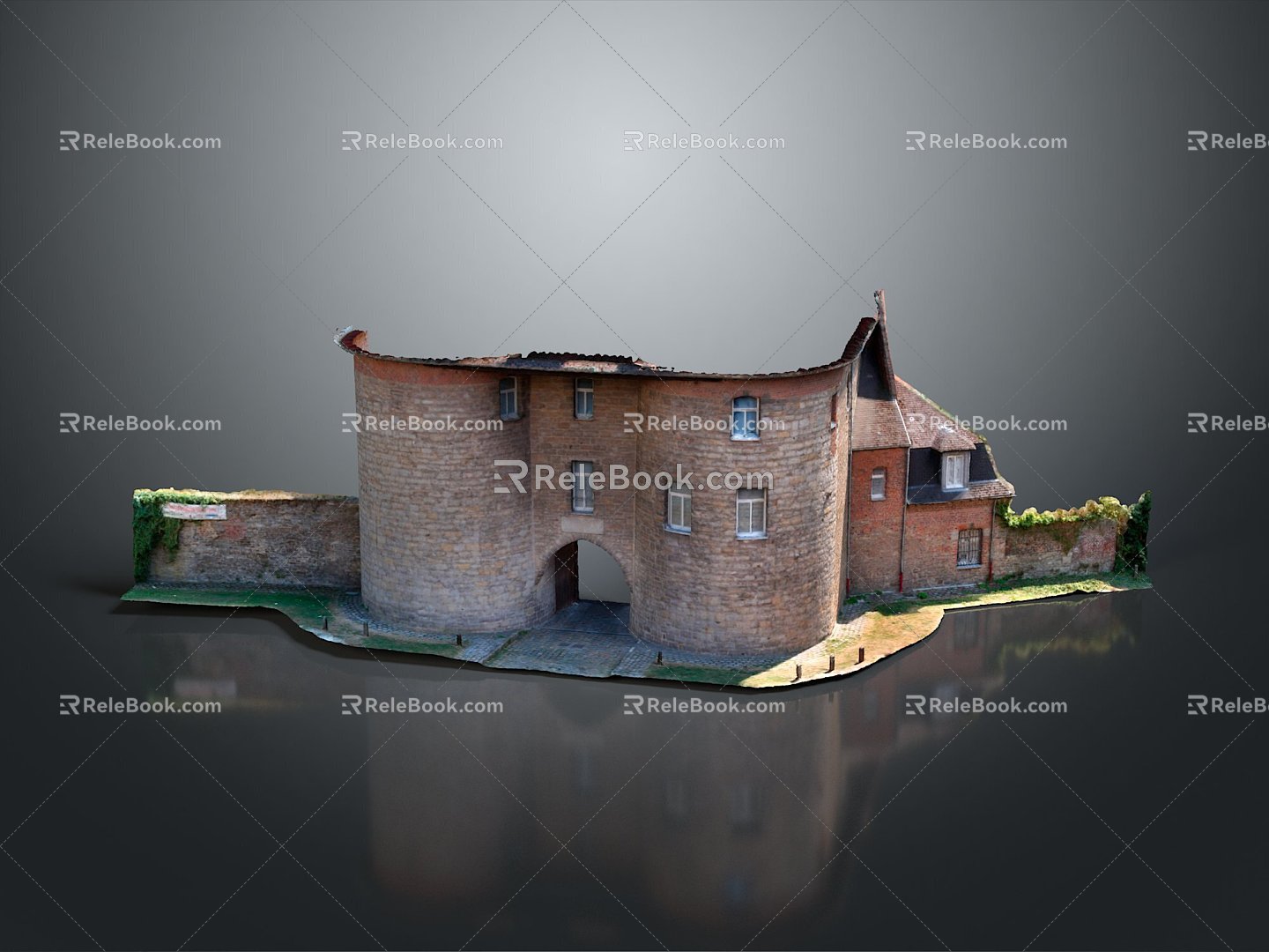 Puerto Rico Gate Ancient Gate San Juan Gatehouse Stone Gatehouse in Puerto Rico 3d model