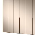 Modern Wardrobe Design With Light Panel Doors And Vertical Metal Handles 3d model