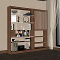 Modern Open Bookcase Bookshelf Decorative Rack 3d model