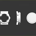 Stylish Clothing Accessories Metal Ring Buckle And Round Plate Design